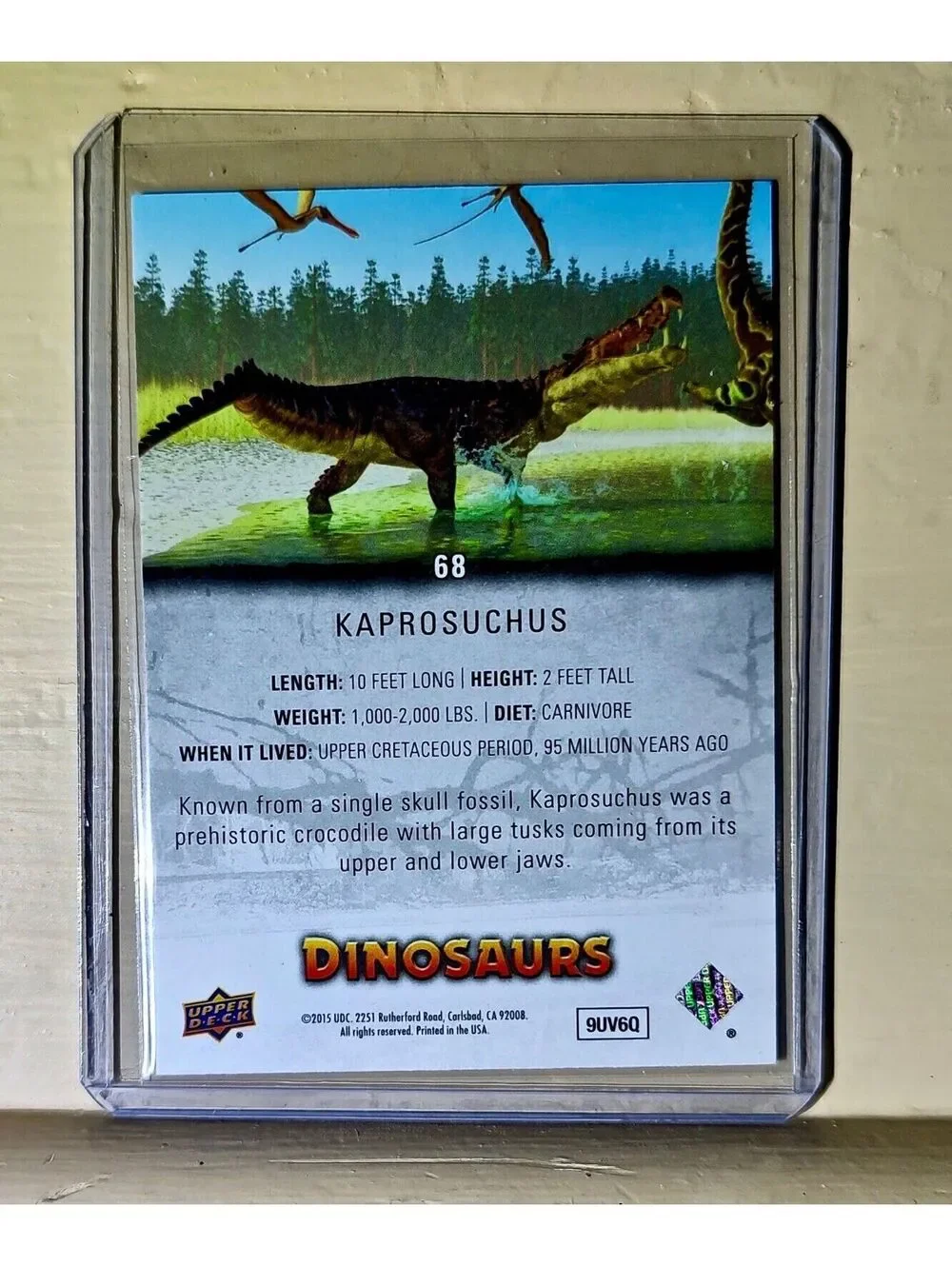 2015 Upper Deck Dinosaurs Kaprosuchus #68 Card